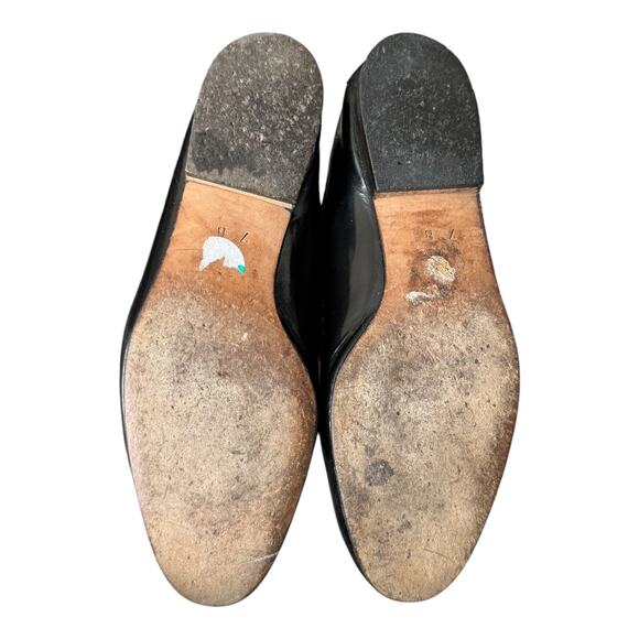 Vintage 80’s PATRIZIA PANCALDI Black & Gold Soft Leather Loafer Two Tone size 7 - Picture 10 of 12